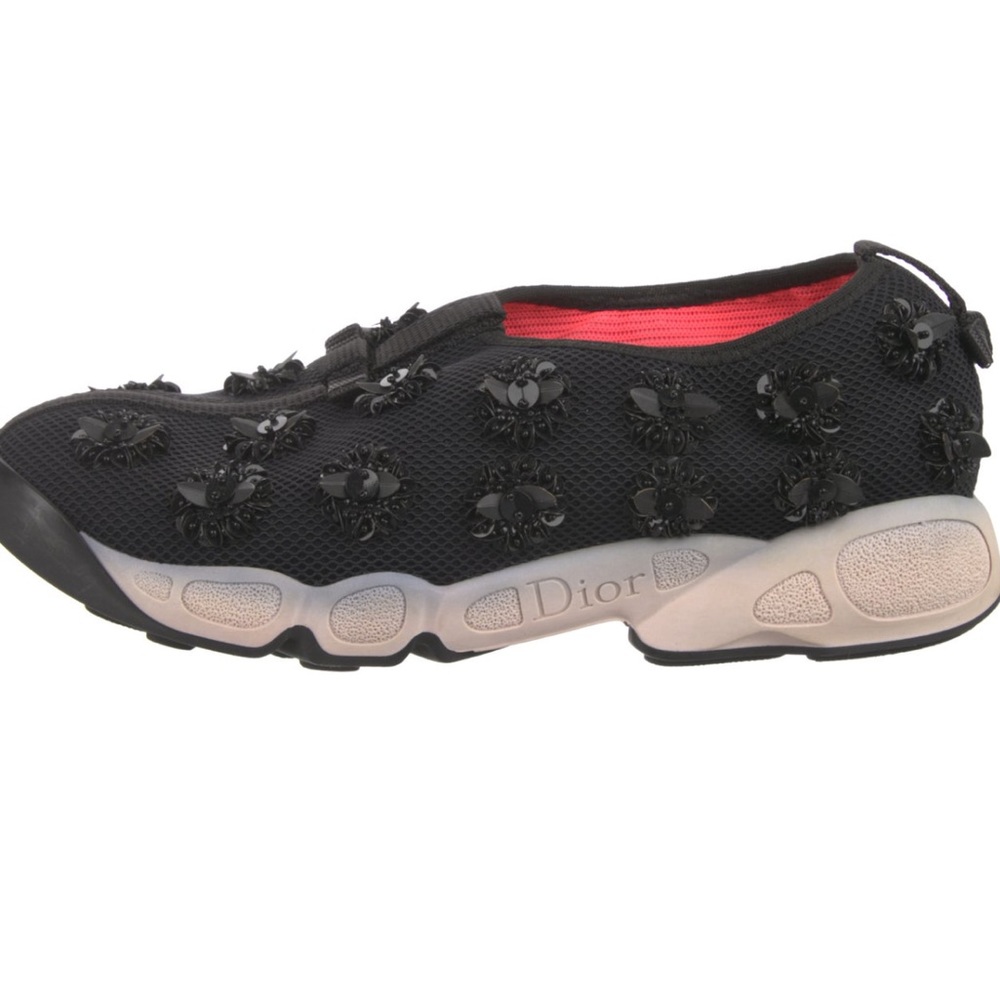 Christian Dior Black Sequin Embellishments Sneakers Size 8 - Picture 4 of 17